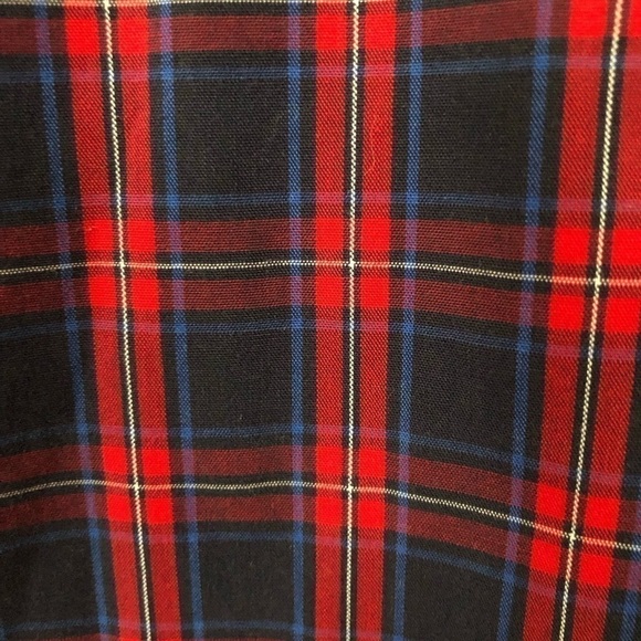 𝅺Abercrombie  Boy’s Festive Plaid Button Up Shirt Large - Picture 4 of 6